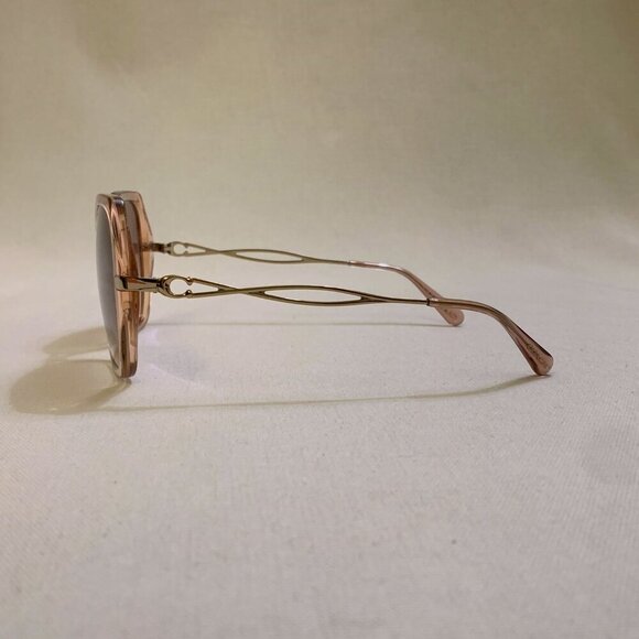COACH C Hardware Peach Crystal & Gold Sunglasses—Brown Rose Gradient Lenses-NWT - Picture 5 of 10